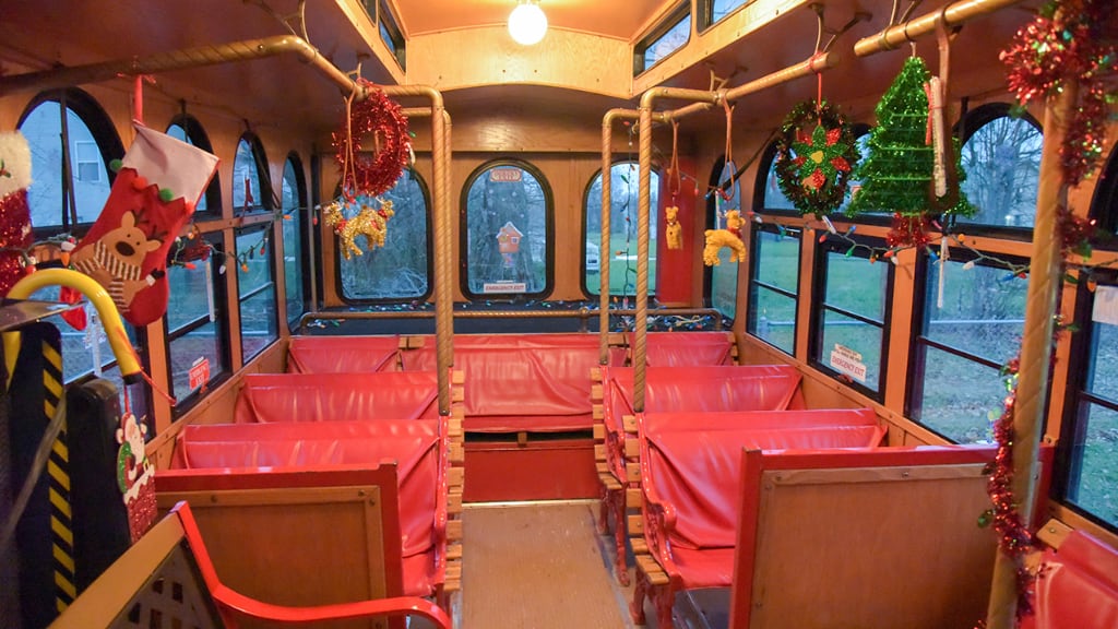 Trolley dressed for Christmas Holiday