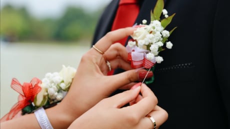 Prom - Pinning carnation
